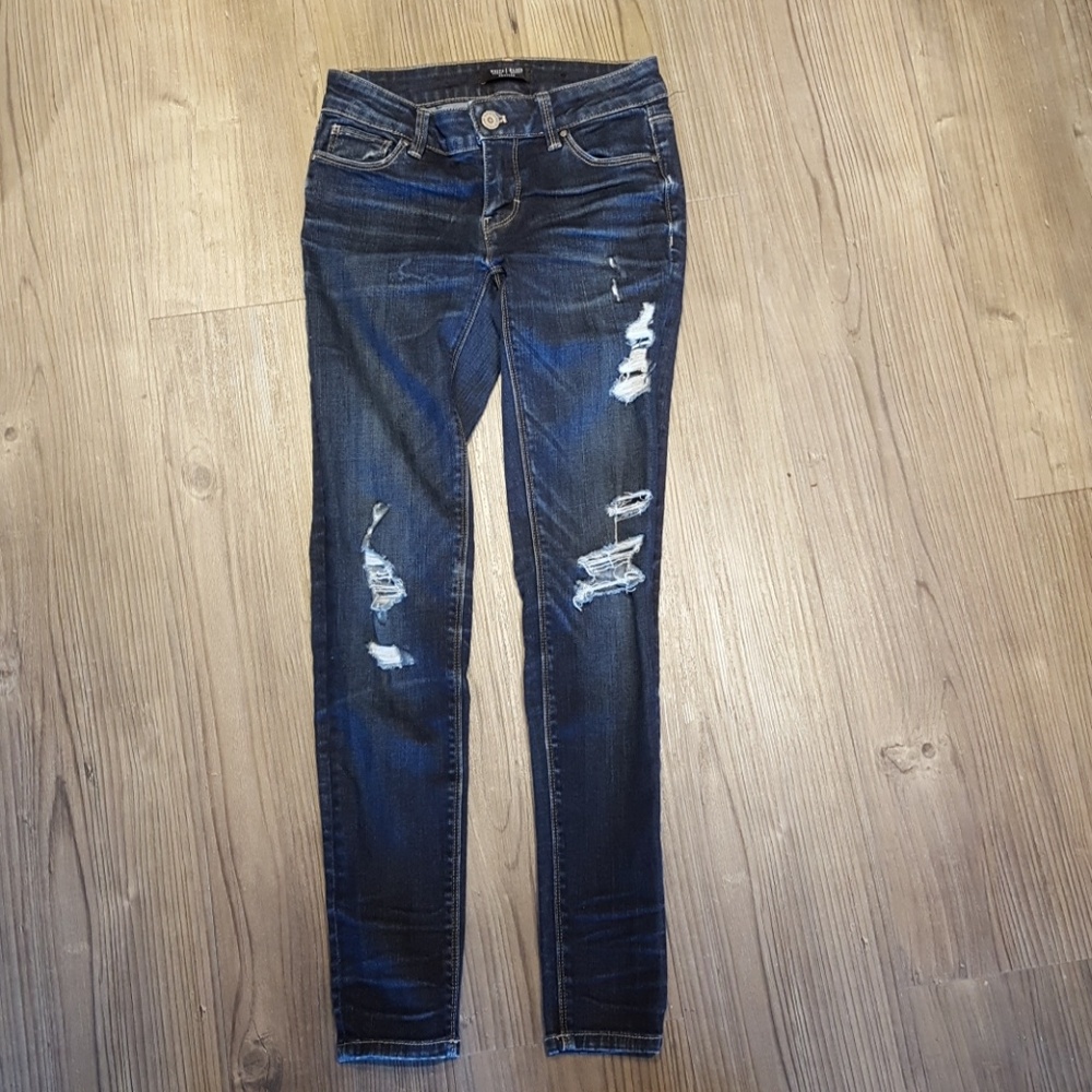 White house black market ripped skinny jeans